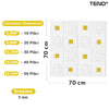 Set Tapet 3D Teno60, suprafata acoperire 4.9 mp, autoadeziv, perete/tavan, waterproof, usor de montat, design modern, 70x70 cm, auriu