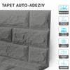 Set Tapet Caramida 3D Teno56, suprafata acoperire 5.3 mp, autoadeziv, waterproof, usor de montat, design modern, 70x77 cm, gri