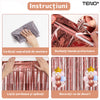 Set 2 Bucati Perdea Decorativa Teno322, din folie rose gold metalizat, pentru petreceri aniversare
