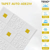 Set Tapet 3D Teno60, suprafata acoperire 4.9 mp, autoadeziv, perete/tavan, waterproof, usor de montat, design modern, 70x70 cm, auriu