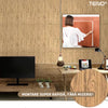 Set Tapet Panou 3D Teno96, Model Lemn, suprafata acoperire 4.9 mp, autoadeziv, waterproof, usor de montat, design modern, 70x70 cm, maro stejar