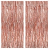 Set 2 Bucati Perdea Decorativa Teno322, din folie rose gold metalizat, pentru petreceri aniversare