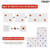 Set Tapet 3D Teno61, suprafata acoperire 4.9 mp, autoadeziv, perete/tavan, waterproof, usor de montat, design modern, 70x70 cm, rosu