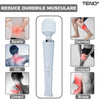 Aparat de Masaj Teno1095, 10 Frecvente de Vibratii, waterproof, alimentare USB, portabil, elimina durerile musculare, alb