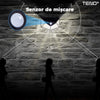 Lampa Solara 100 LED-uri Teno63, senzor de miscare, 3 moduri de iluminare, protectie IP65, Waterproof, exterior, negru